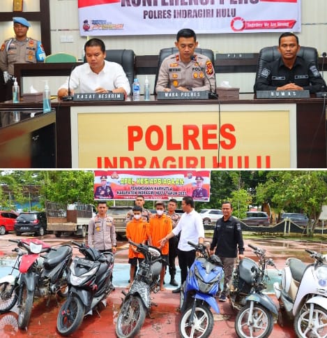 Satreskrim Polres Inhu Berhasil Ungkap Jaringan Pelaku Curanmor