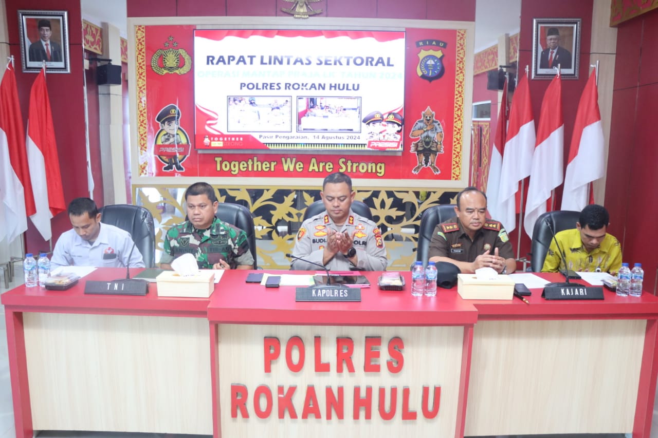 Rapat Lintas Sektoral Hadapi Pilkada,  Kapolres Rohul Petakan Potensi Kerawanan
