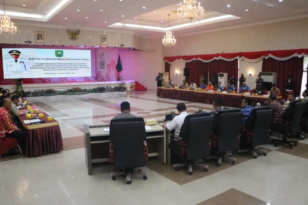 Komandan Pangkalan TNI AU Melaksanakan Rapat Koordinasi Forkopimda