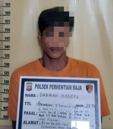 Ancam Orang Menggunakan Senjata Tajam, Pelaku Diamankan Polsek Perhentian Raja