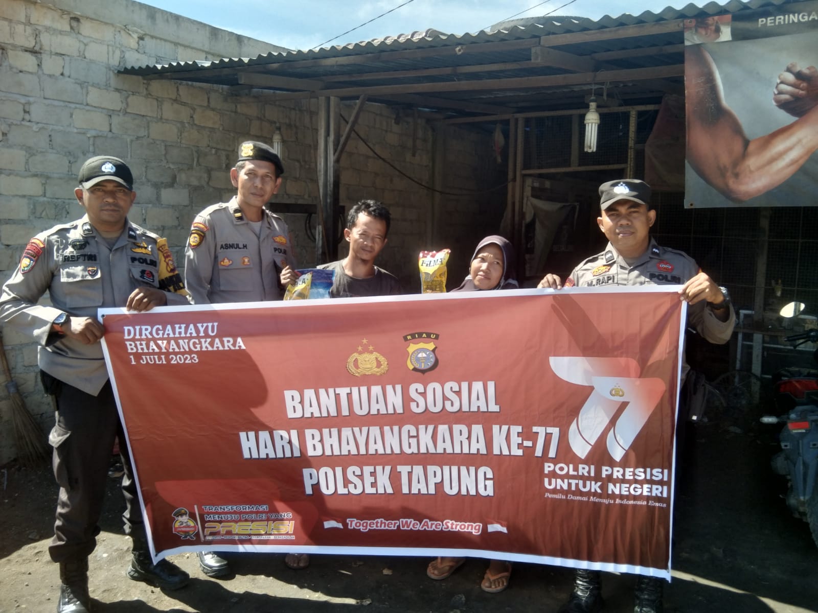 Wujud Kepedulian Polri Presisi Untuk Negeri Dalam Rangka Hari Bhayangkara ke 77,Polsek Tapung Bagika