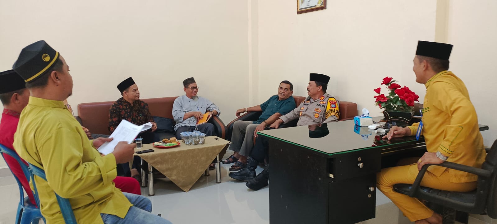 Kapolsek Keritang berkomitmen dengan Forkopimcam Jaga Kondusifitas Jelang Pilkada Serentak 2024