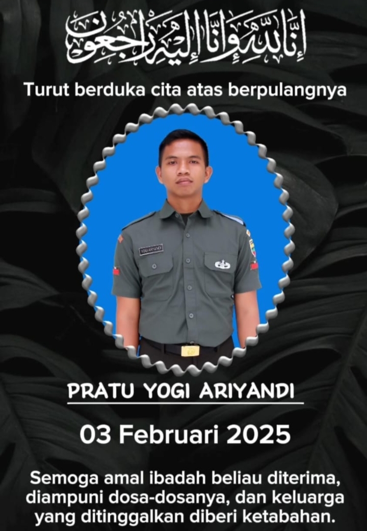 Pratu Yogi Ariyandi Meninggal Dunia - Keluarga Besar Kodim 0314/Inhil Sampaikan Belasungkawa