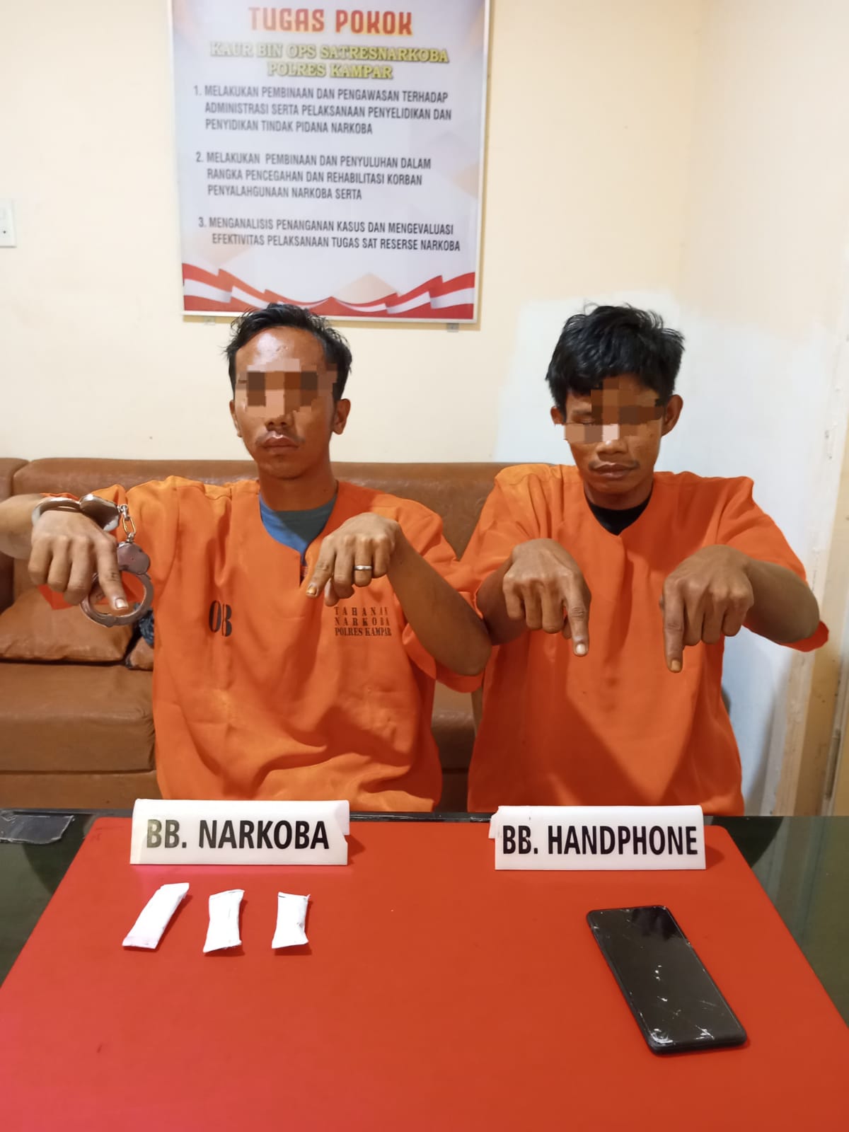 Sat Resnarkoba Polres Kampar Ringkus Pengedar Ganja di Bangkinang, 9,89 Gram Ganja Kering Diamankan!
