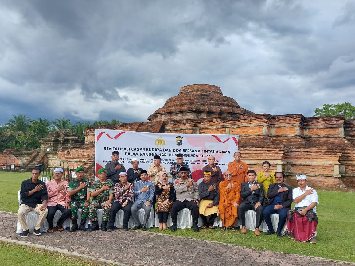 HUT Bhayangkara Ke-77 Tahun 2023 di Cagar budaya Candi Muara Takus Kec XIII Koto Kampar.