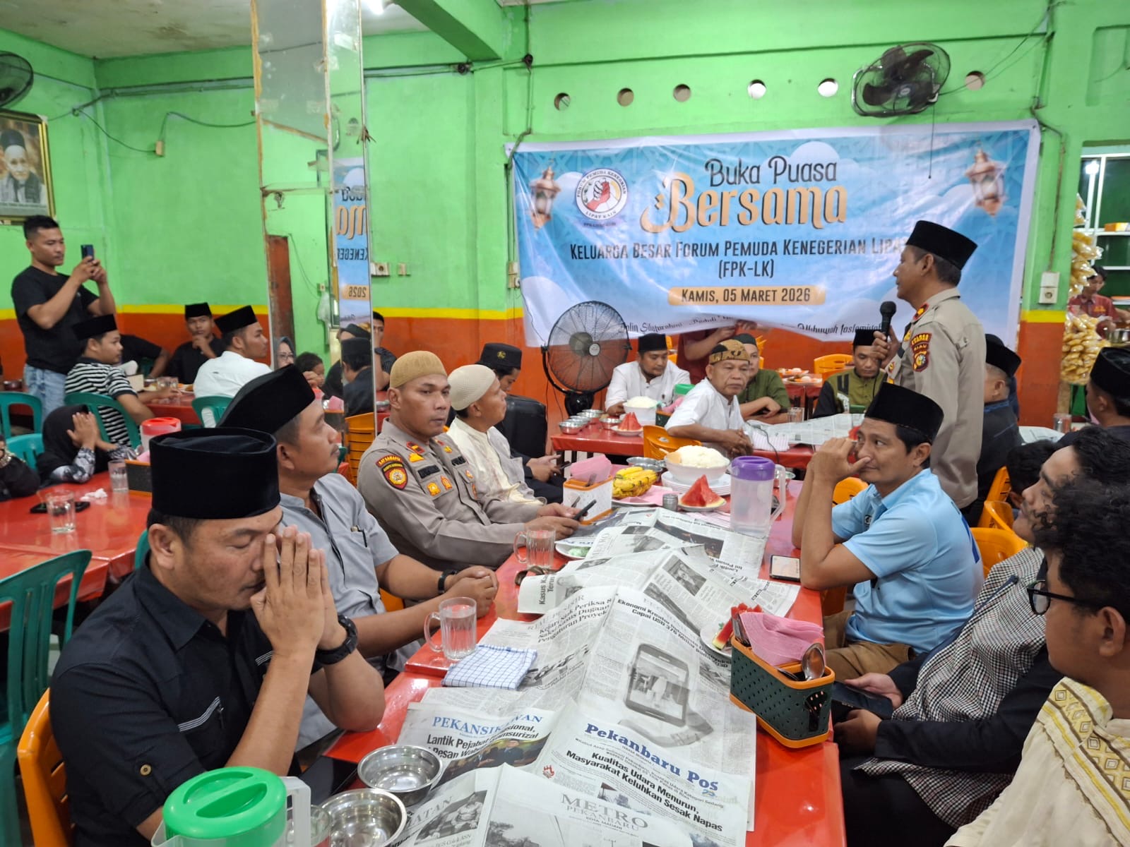 Buka Puasa Bersama dan Santunan Anak Yatim Piatu, Kapolsek Kampar Kiri Wujudkan Kebersamaan