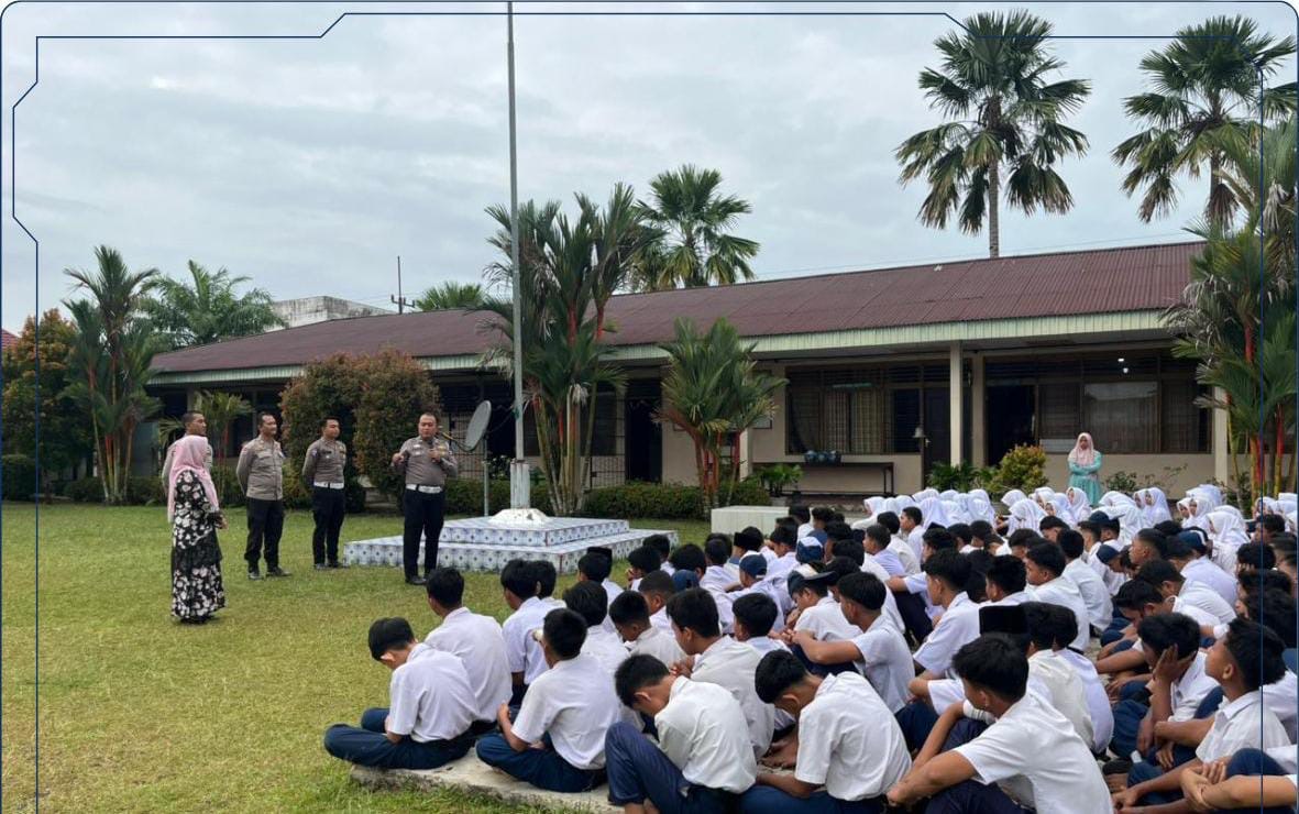 Operasi Keselamatan, Satlantas Polres Kampar Edukasi Pelajar dan Tanam Pohon!