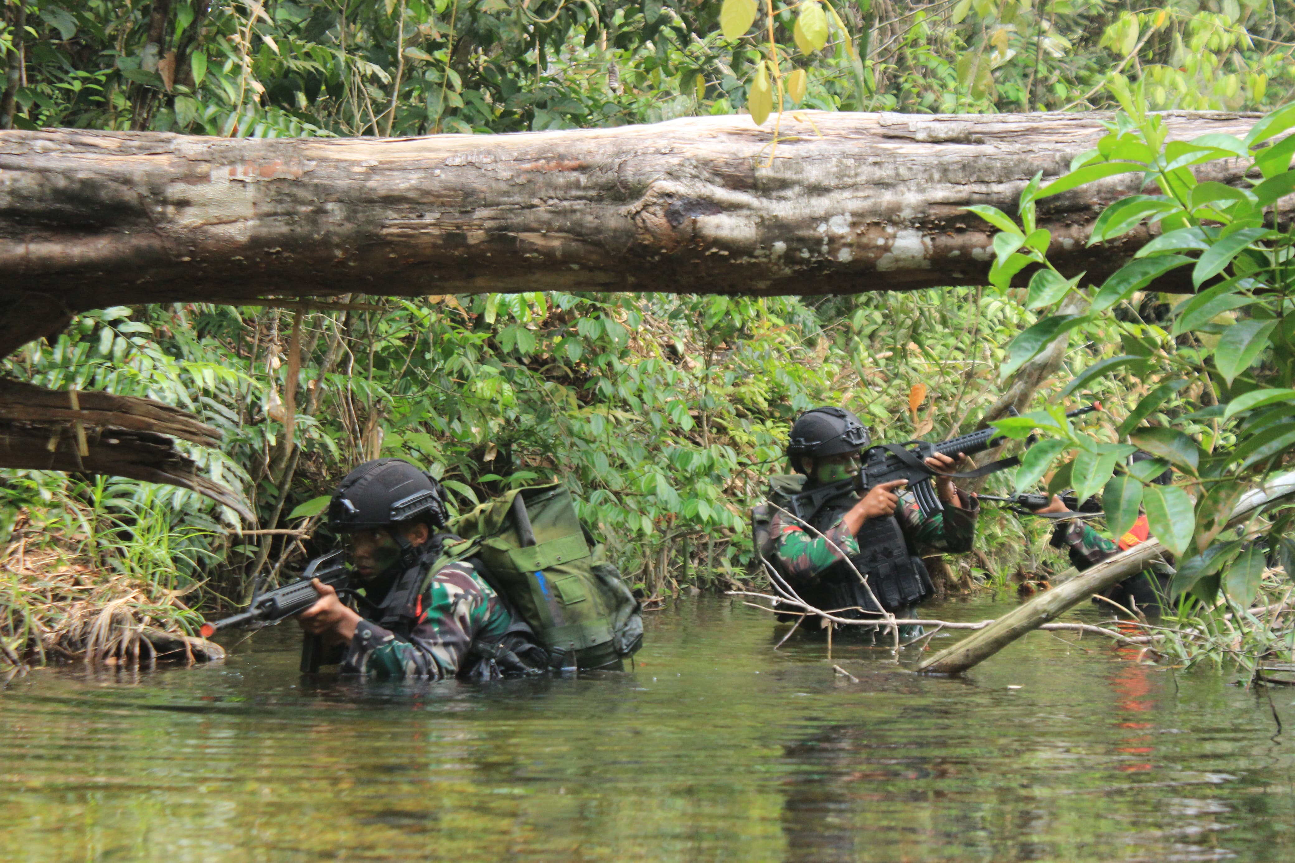 Prajurit Harimau Kampar Yonif 132/BS Laksanakan Latihan Taktis Tingkat Unit Blok Medan Khusus