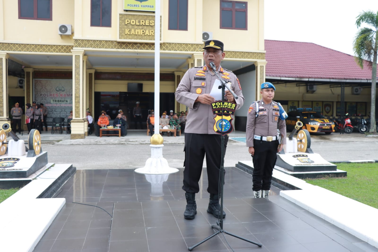 Polres Kampar Gelar Apel Kesiapsiagaan Karhutla 2023 Tingkat Kab. Kampar