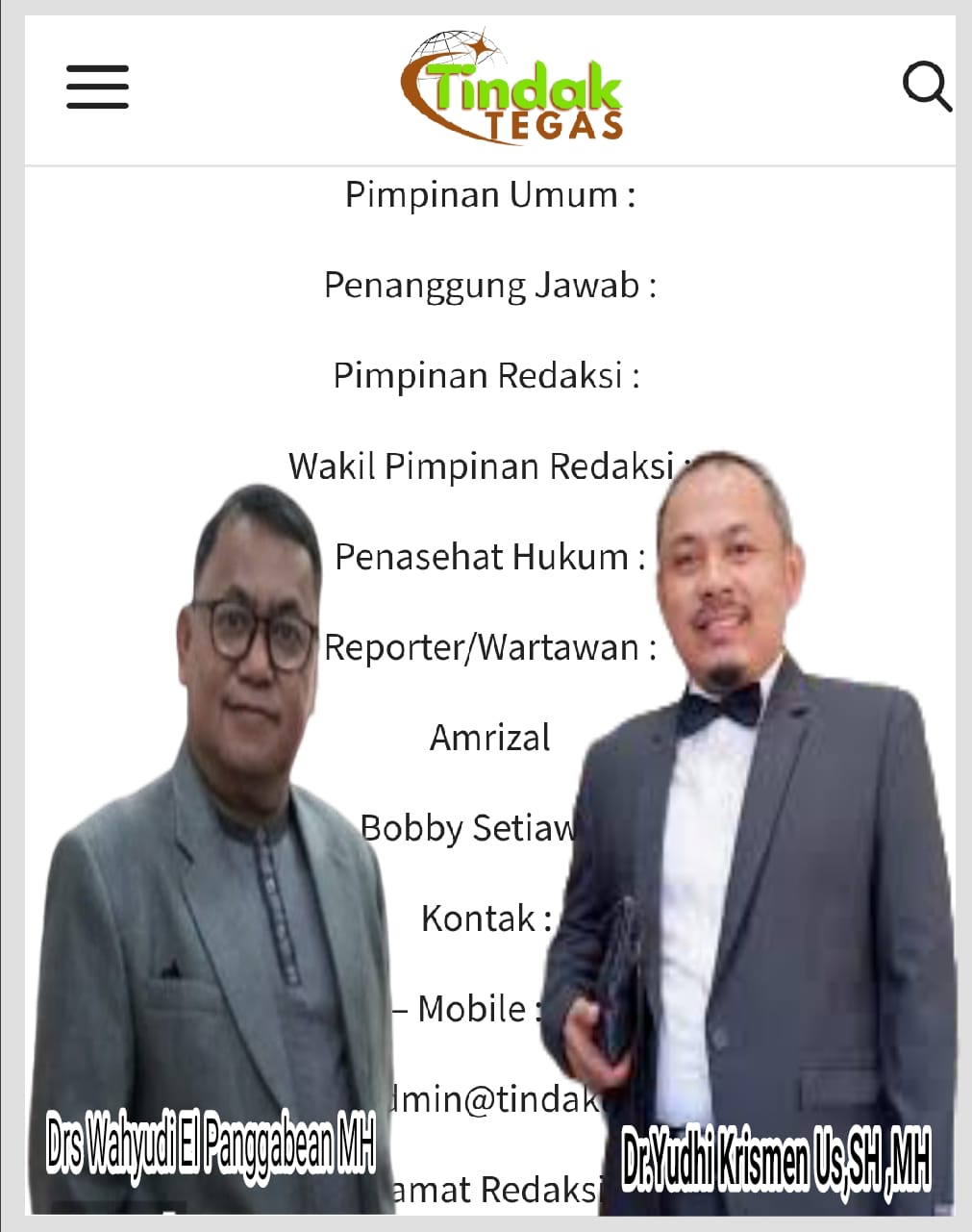 Terkait Dugaan Perusahaan Pers Tabrak UU Pers dan  KEJ, Ini Tanggapan Drs Wahyudi dan Dr Yudhi
