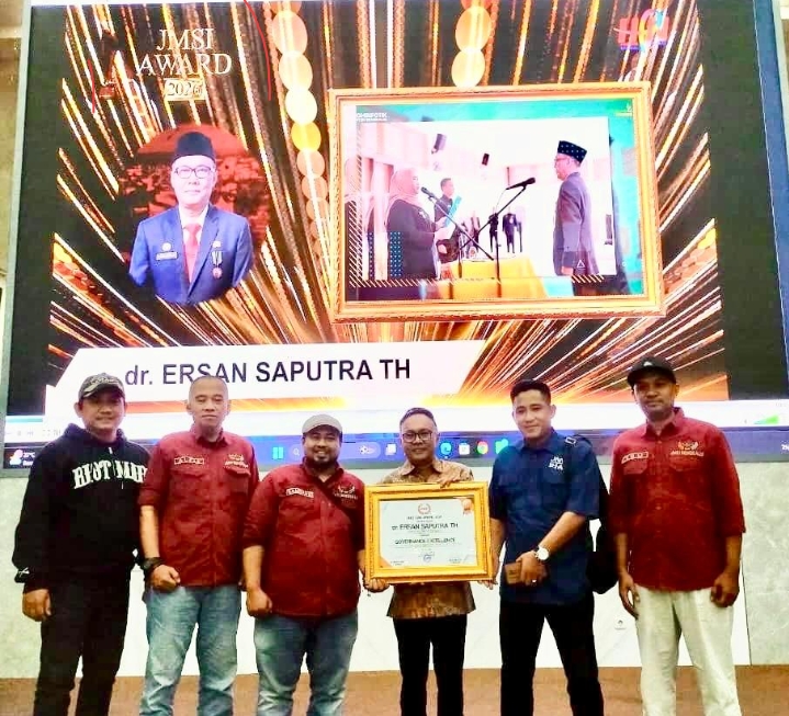 Sekda Bengkalis Dr. Ersan Saputra Raih JMSI Riau Award 2026, Komitmen Perkuat Sinergi dengan Pers