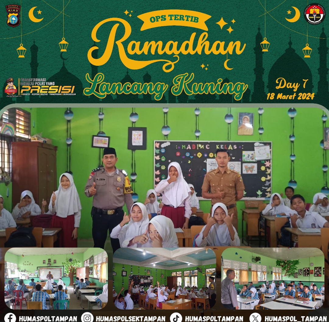 Gencar Mendatangi Sekolah Polsek Tampan Melalui Bhabinkamtibmas Berikan Himbauan Tentang Asmara Subu