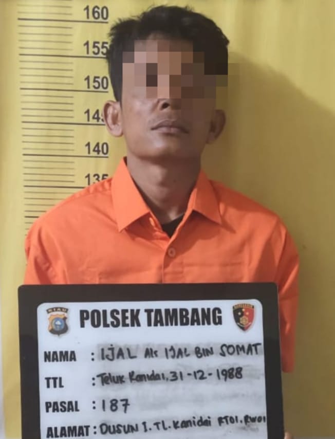 Tak Kunjung Dapat Warisan Lalu Bakar Rumah Orangtuanya, Pelaku Diamankan Polsek Tambang