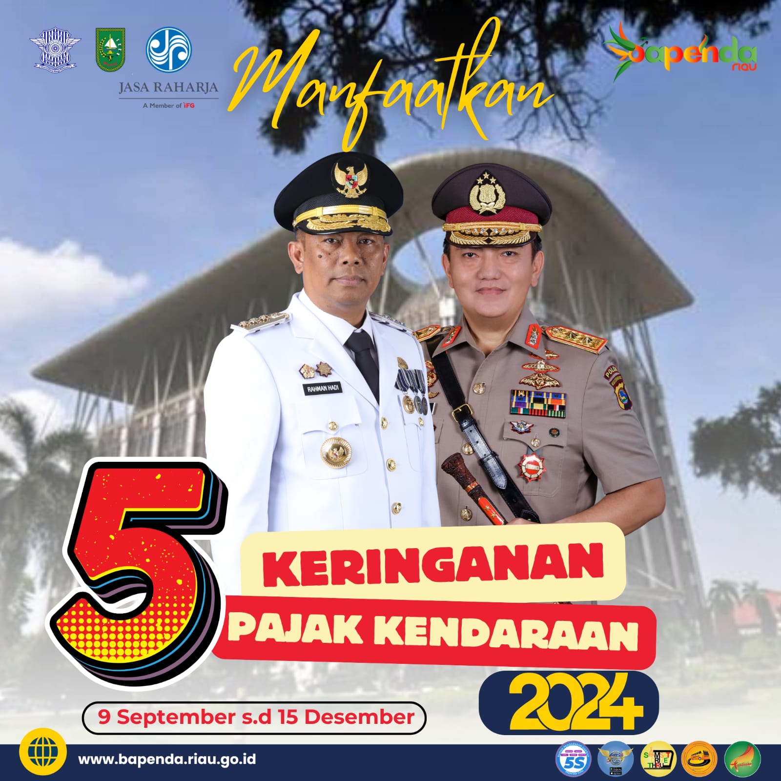 Pemrov Riau Terapkan Pembebasan Denda Pajak Kendaraan Dan Motor