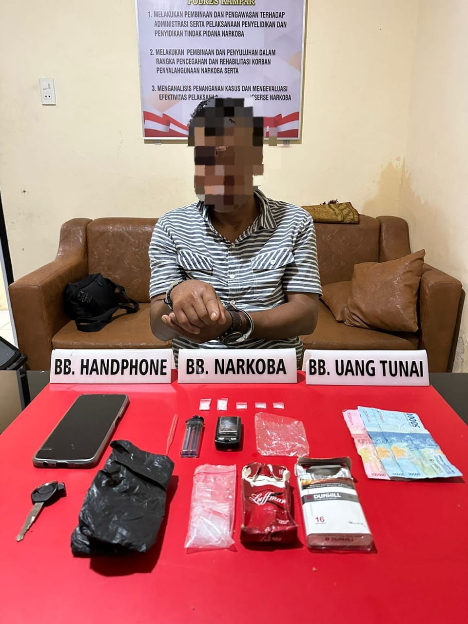 Narkoba di Simpan Dalam Kotak Rokok, Warga Penyasawan Diringkus Tim Ojoloyo