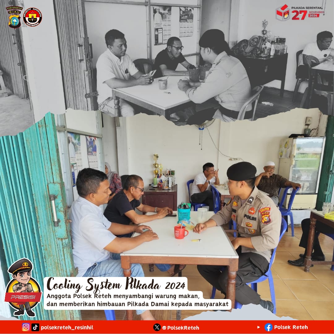 Laksanakan patroli, anggota samapta Polsek Reteh hampiri warga ciptakan Cooling System