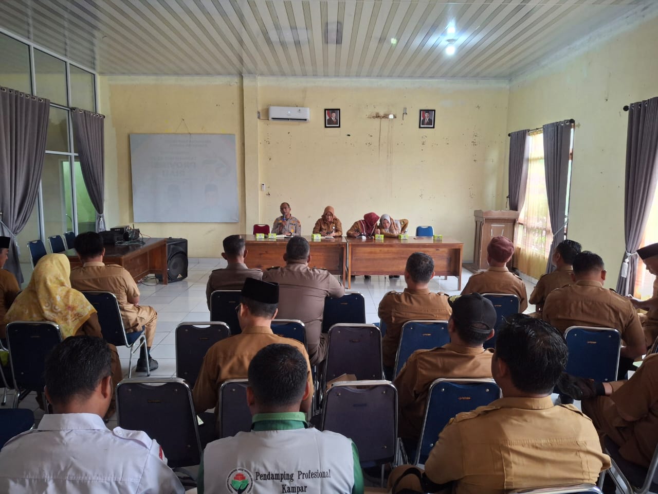 Rapat Antisipasi Bencana, Polsek Kampar Kiri Ajak Desa Siaga