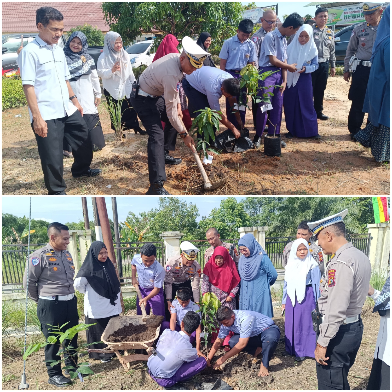 Police Go to School, Ditlantas Polda Riau Tanamkan Etika Berlalu Lintas dan Cinta Lingkungan 