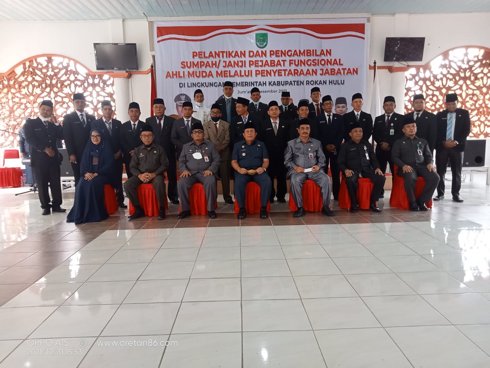 Akhir Tahun 2021,Bupati Rohul H.Sukiman Lantik /Ambil Sumpah Jabatan 35 Pejabat Fungsional