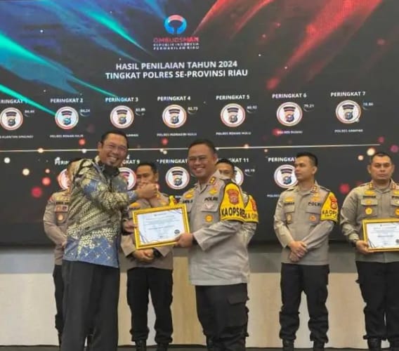 Polres Rokan Hulu Raih Peringkat 5 Penilaian Pelayanan Publik 2024