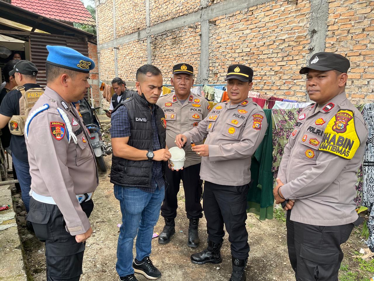 Cegah Peredaran Narkoba, Polsek Perhentian Raja Gelar Razia di Desa Hangtuah