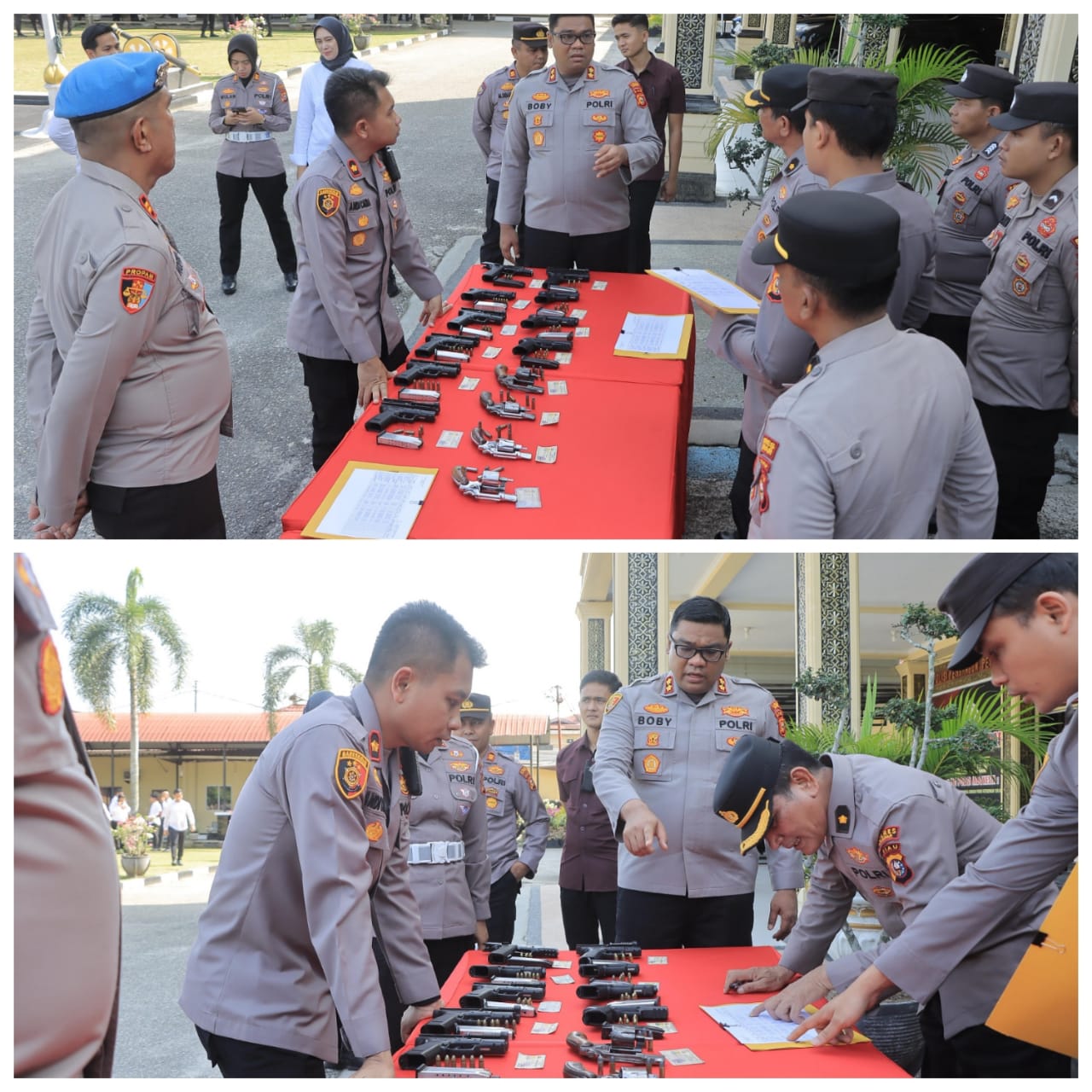 Kapolres Kampar Sidak Senpi Personel: Ingatkan Prosedur Penggunaan, Tindak Tegas Penyalahgunaan!