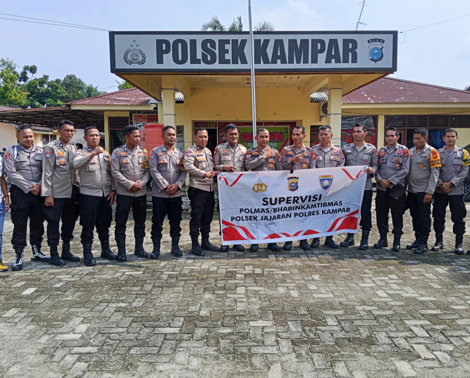 Perkuat Peran Garda Terdepan, Tim Sat Binmas Polres Kampar Lakukan Supervisi Bhabinkamtibmas di Pols