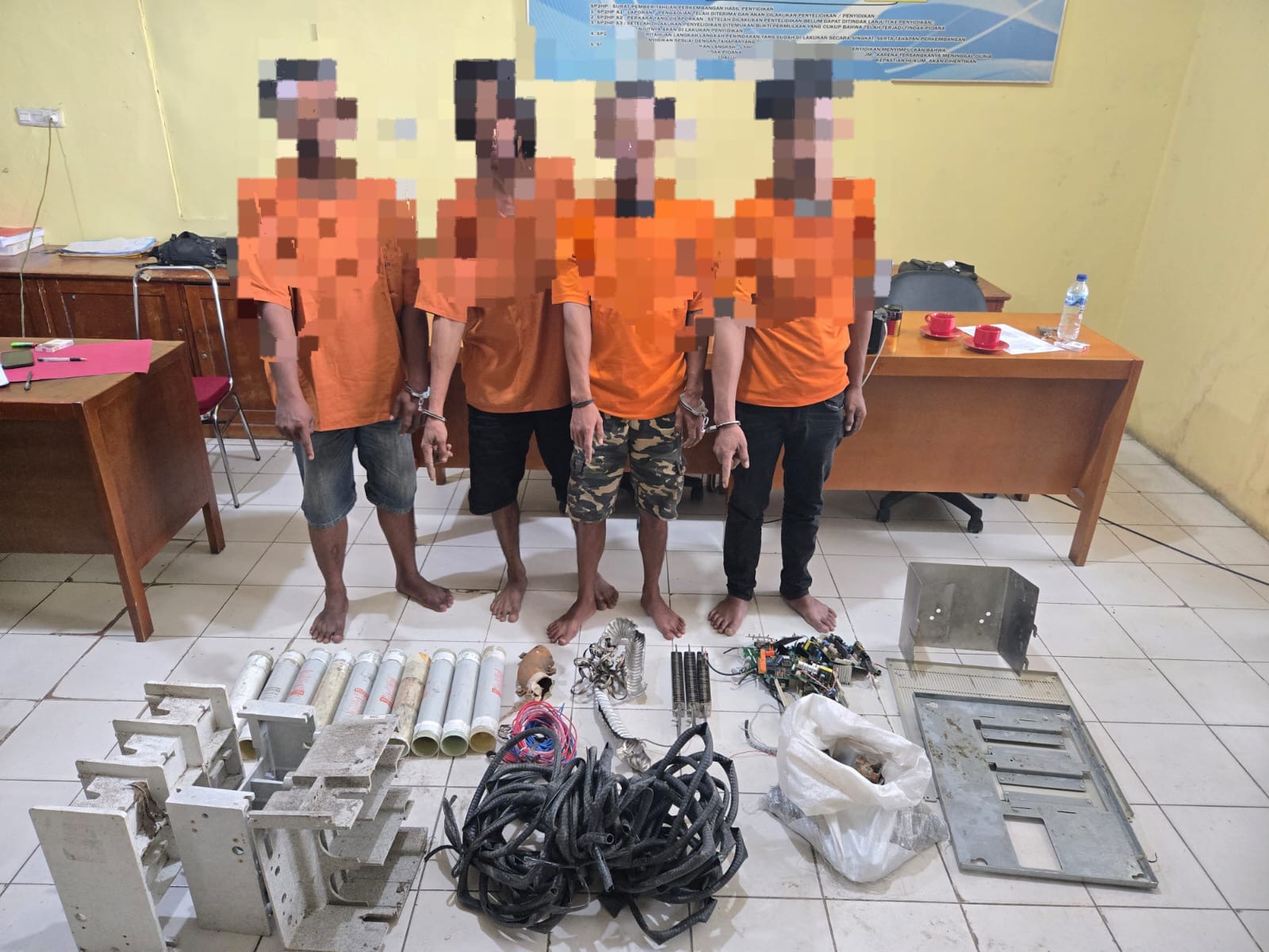 Polsek Tapung Sikat Pencuri Komponen, PHR Rugi Ratusan Juta!