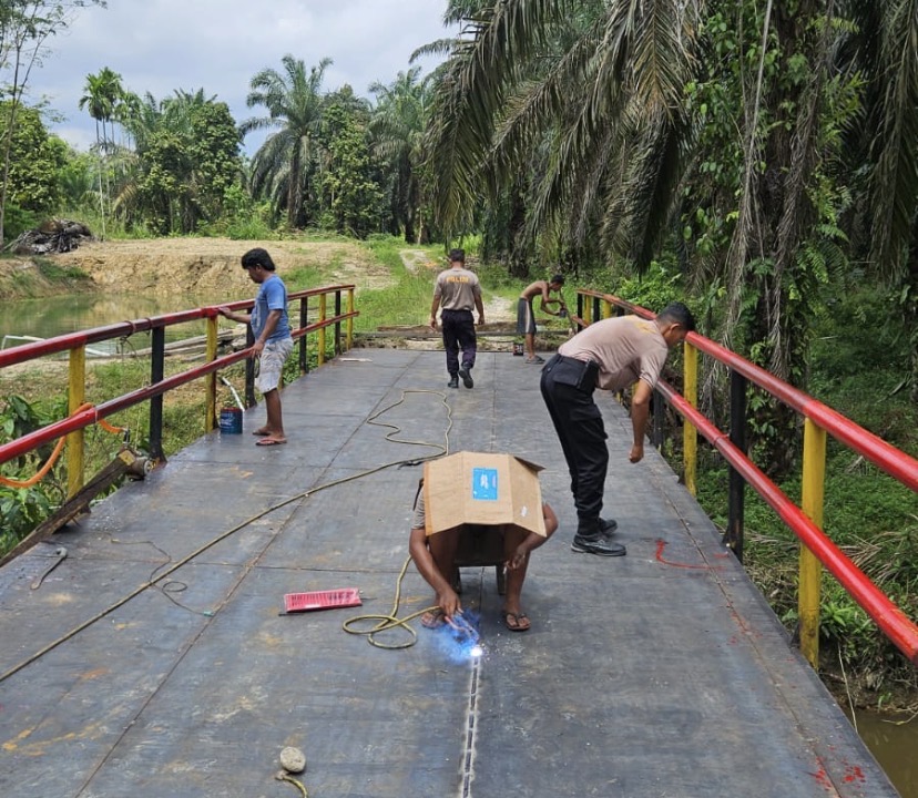 Progres Jembatan Sei Silam 65%, Hari ke-11 Fokus Pengecatan dan Lantai Besi