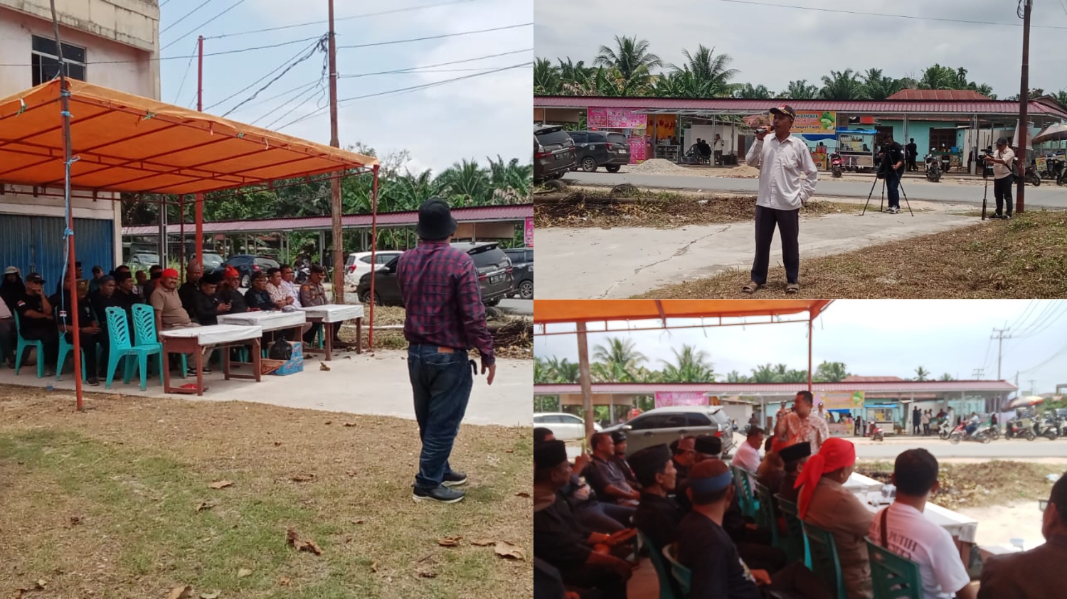 Sejumlah elemen masyarakat Deklarasi hentikan  mobil odol batu bara yang melintas di jalan Inhu.