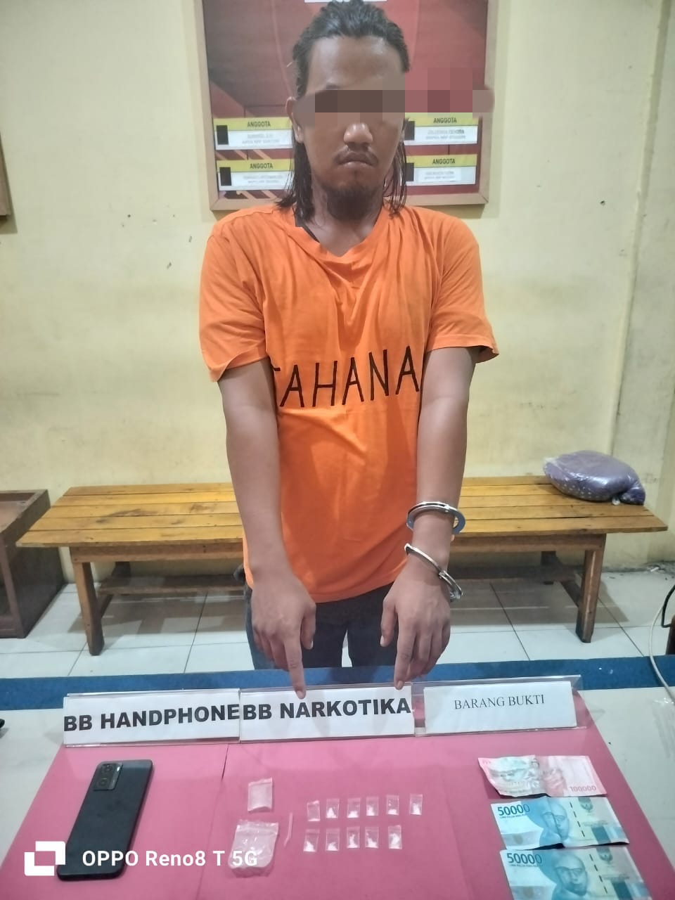 Miliki Narkoba Pria Gondrong Tidak Berkutik Saat Ditangkap Polsek Kampar Kiri Hilir