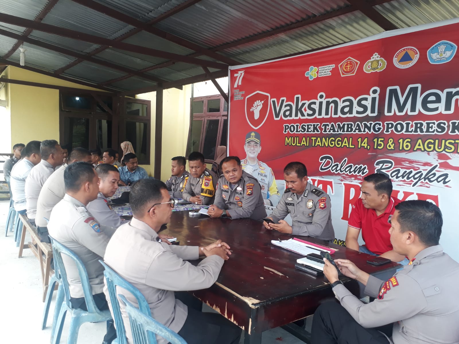 Kapolsek Tambang Pimpin Anev Mingguan, Begini Arahannya