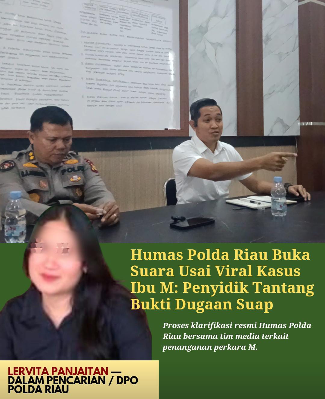 Humas Polda Riau dan Ditreskrimsus Buka Klarifikasi Resmi Kasus ITE IRT M: Bantah Isu Rp10 Juta