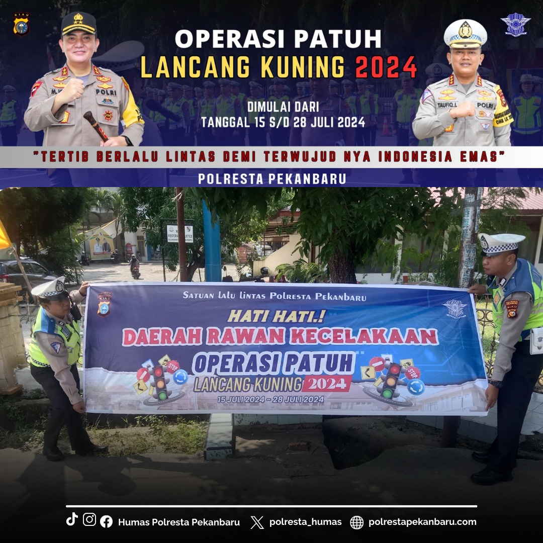 Ops Patuh Lancang Kuning 2024: Disiplin dan Kesadaran berlalu lintas