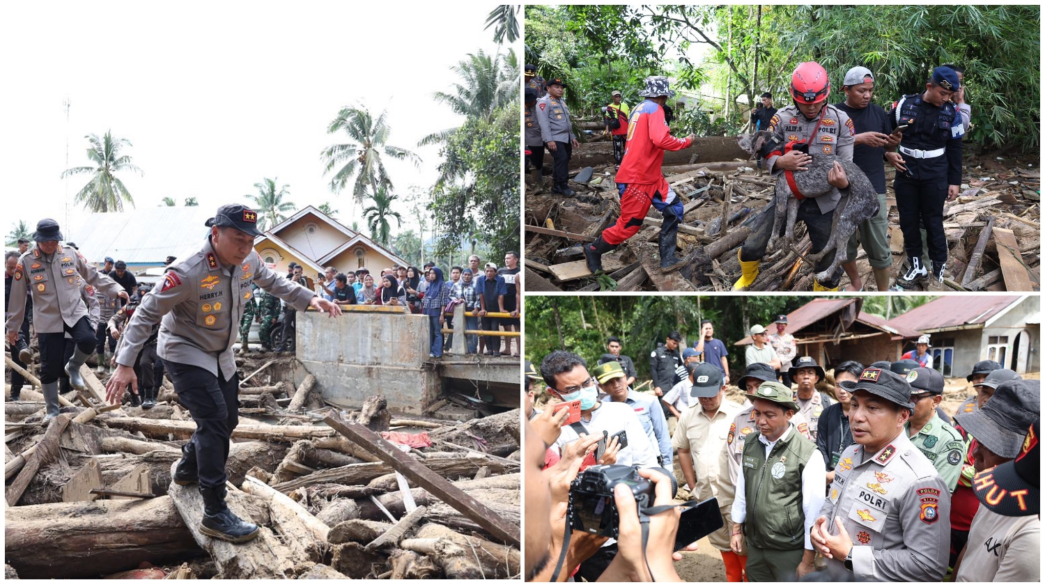 Menteri Kehutanan dan Kapolda Riau Terjun Langsung ke Lokasi Bencana di Agam