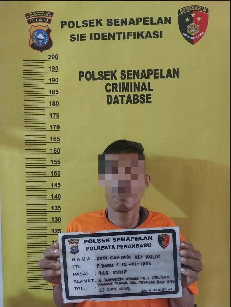 Gondol 8 Mesin Jahit,Pria Pengangguran Dibekuk Opsnal Polsek Senapelan