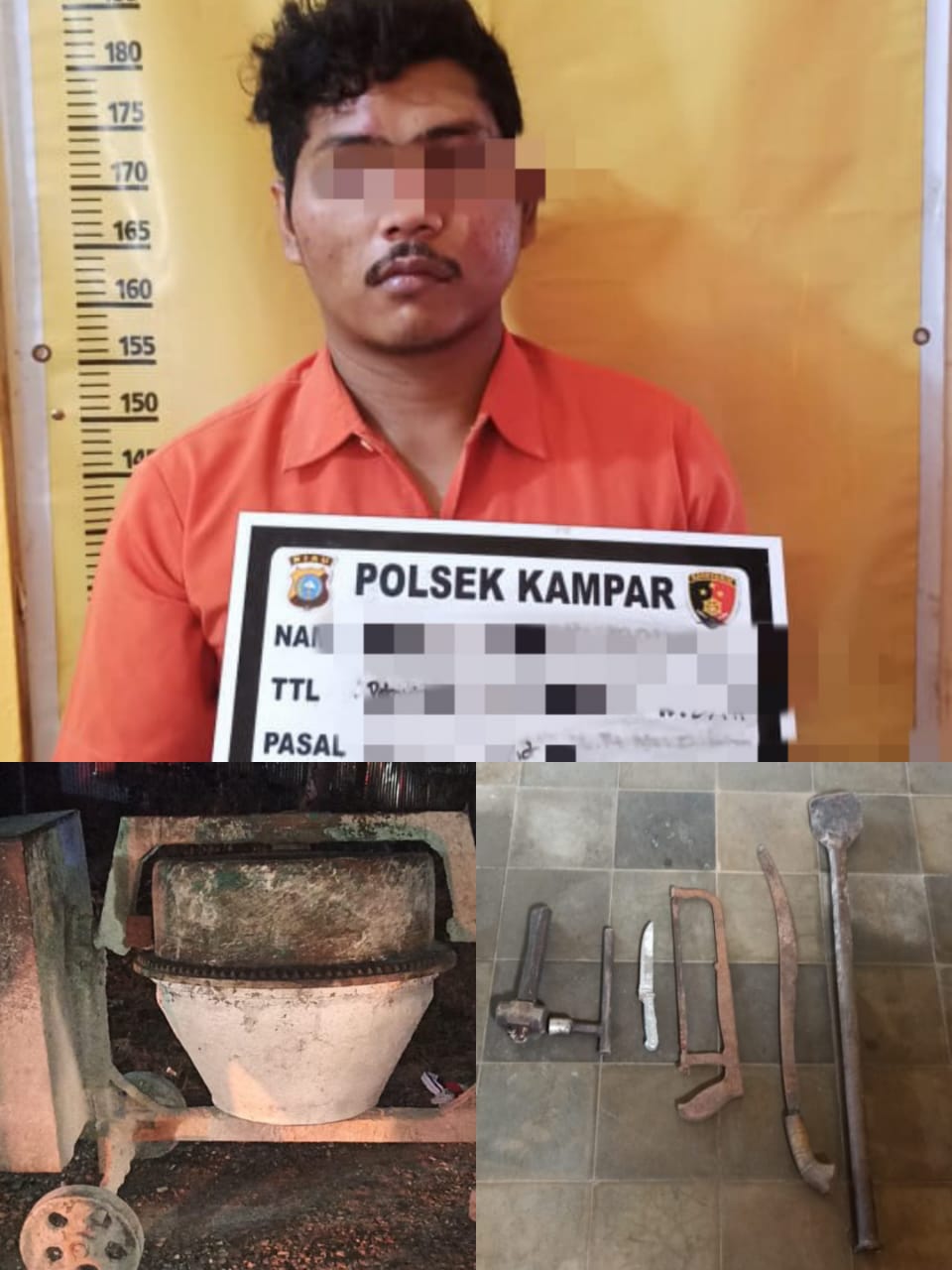 Tertangkap Tangan, Pelaku Pencurian di Serahkan Warga Ke Polsek Kampar