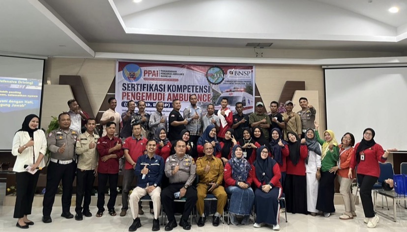 Satlantas Polres Kampar Gelar Sosialisasi Etika Lalu Lintas Kepada Driver Ambulans di Aulia Hospital