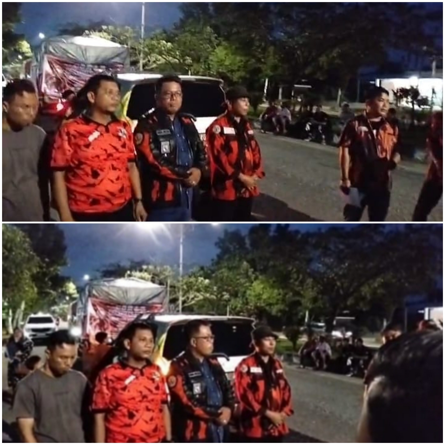 Ketua MPC PP syahmadi malau melepas keberangkatan relawan ke Aceh, Memberi bantuan logistik