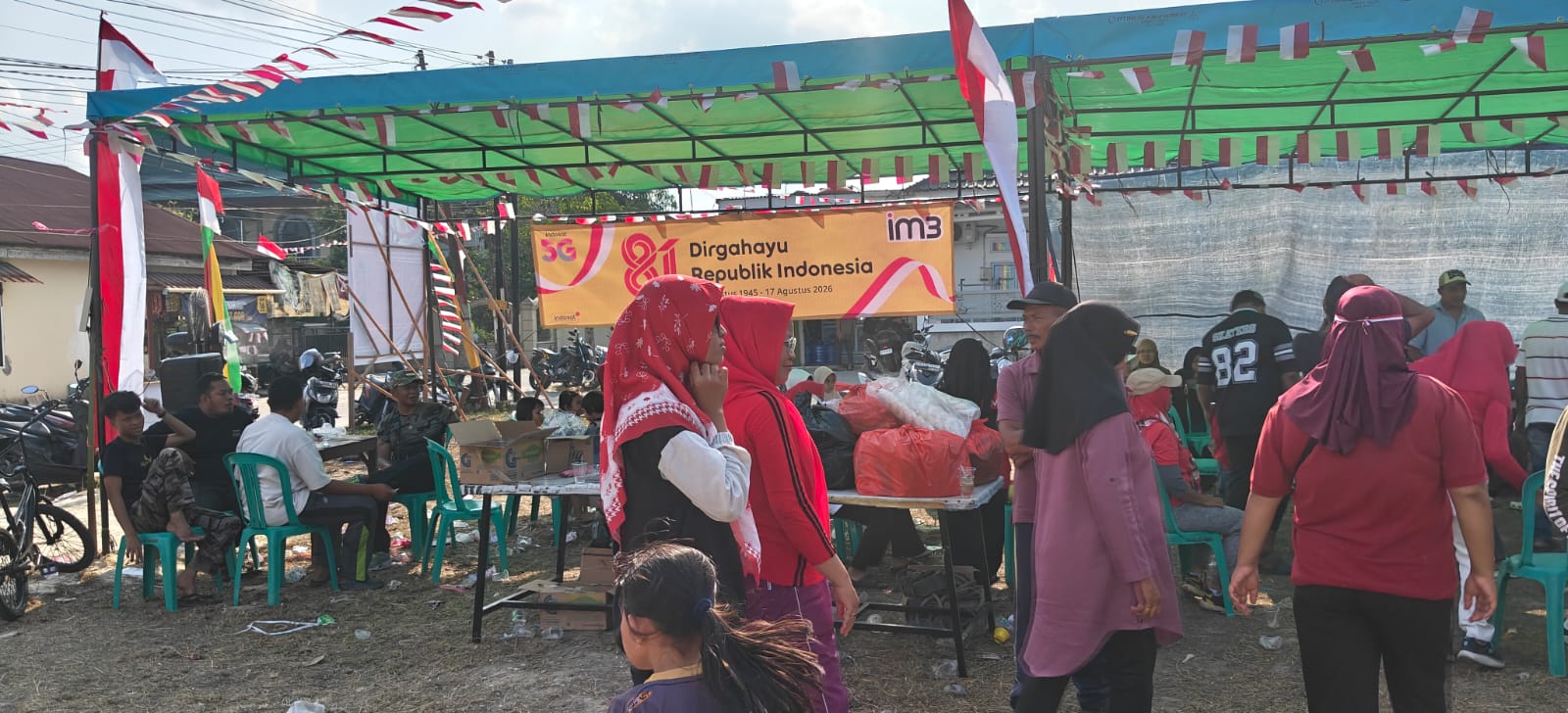 Warga kompak Sambut hari kemerdekaan tujuh belas Agustus 2026 masyarakat RT 03 RW 04 kelurahan simpa
