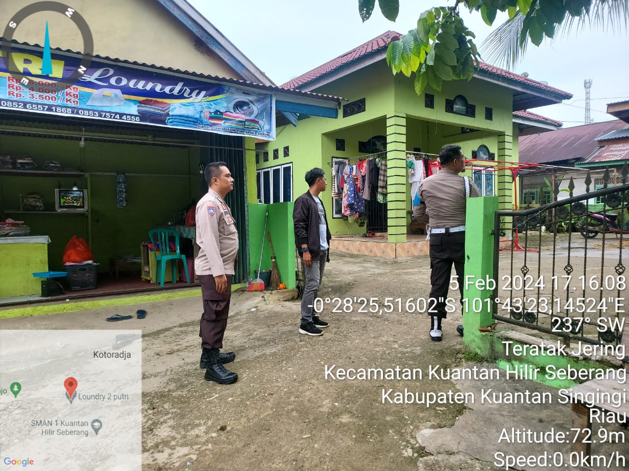 Polsek Kuantan Hilir Lakukan Pengecekan Tentang Diduga Adanya Tempat Penampung Emas Hasil PETI