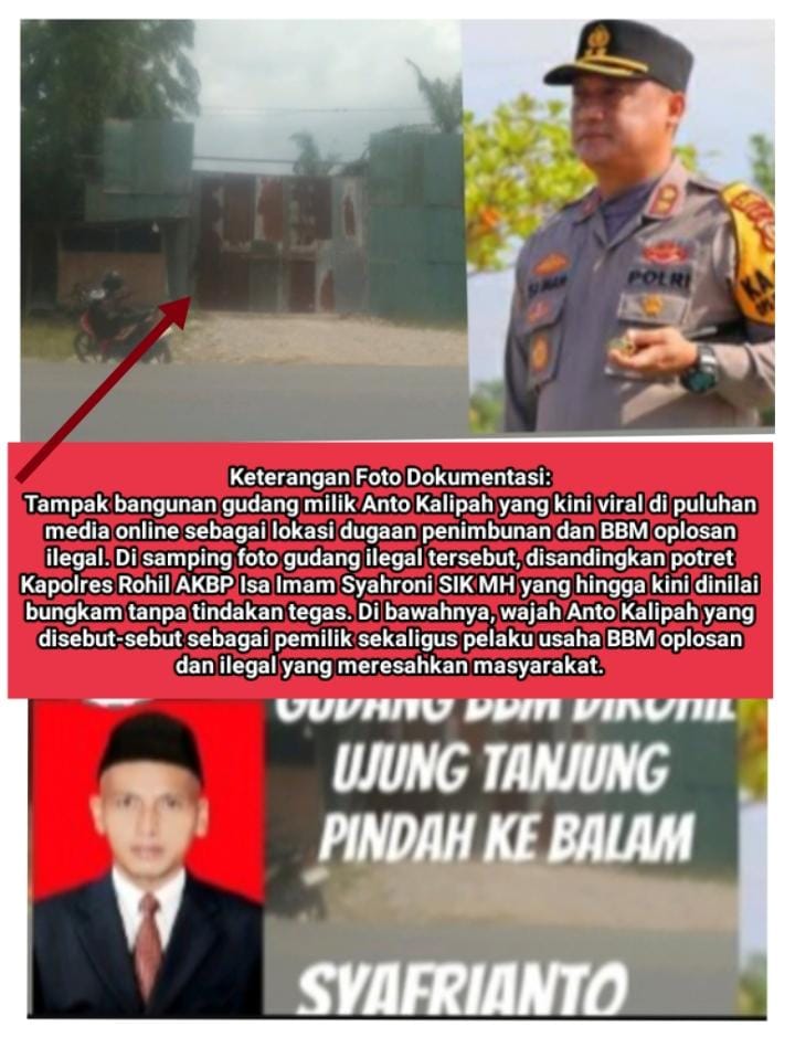 Gudang BBM Ilegal Anto Kalipah Di Rohil Viral, Diduga Jadi Sarang Kencing Minyak Dan Oplosan 