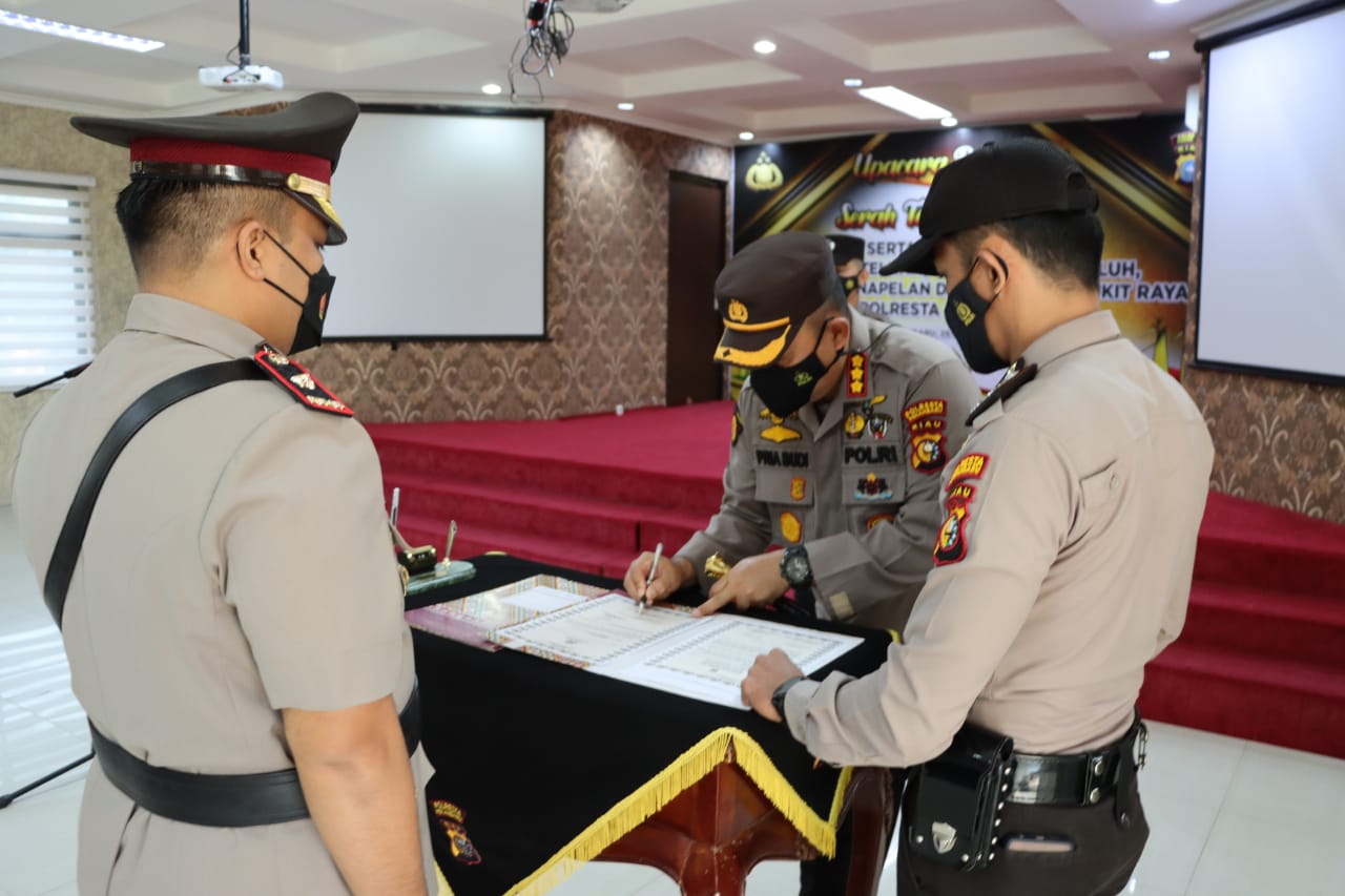 Kapolresta Pimpin Upacara Pelantikan Kasat Intelkam Dan Serah Terima Jabatan