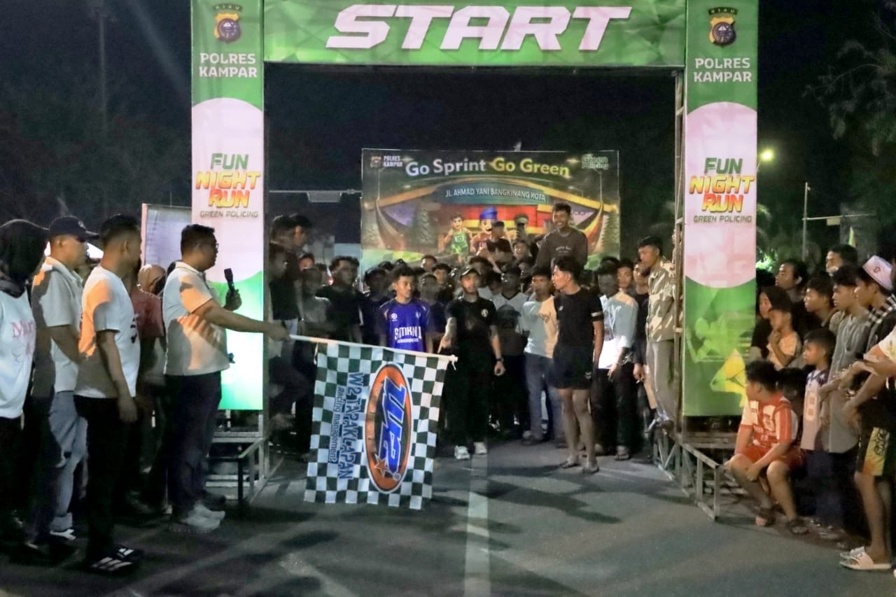 Polres Kampar Gelar Green Policing Running Race, Ajak Generasi Muda Beraktivitas Positif