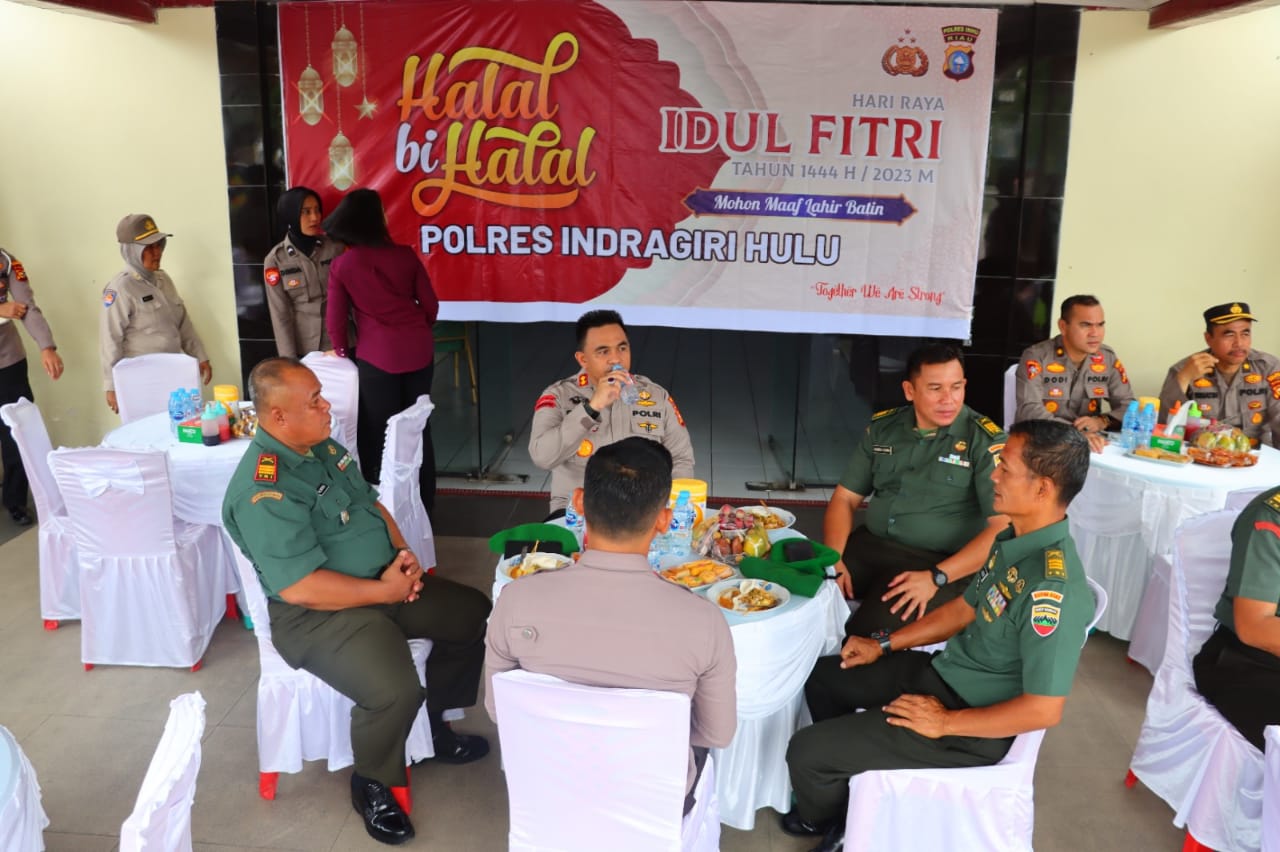 Gelar halal bihalal bersama Polres dan Kodim 0302 inhu