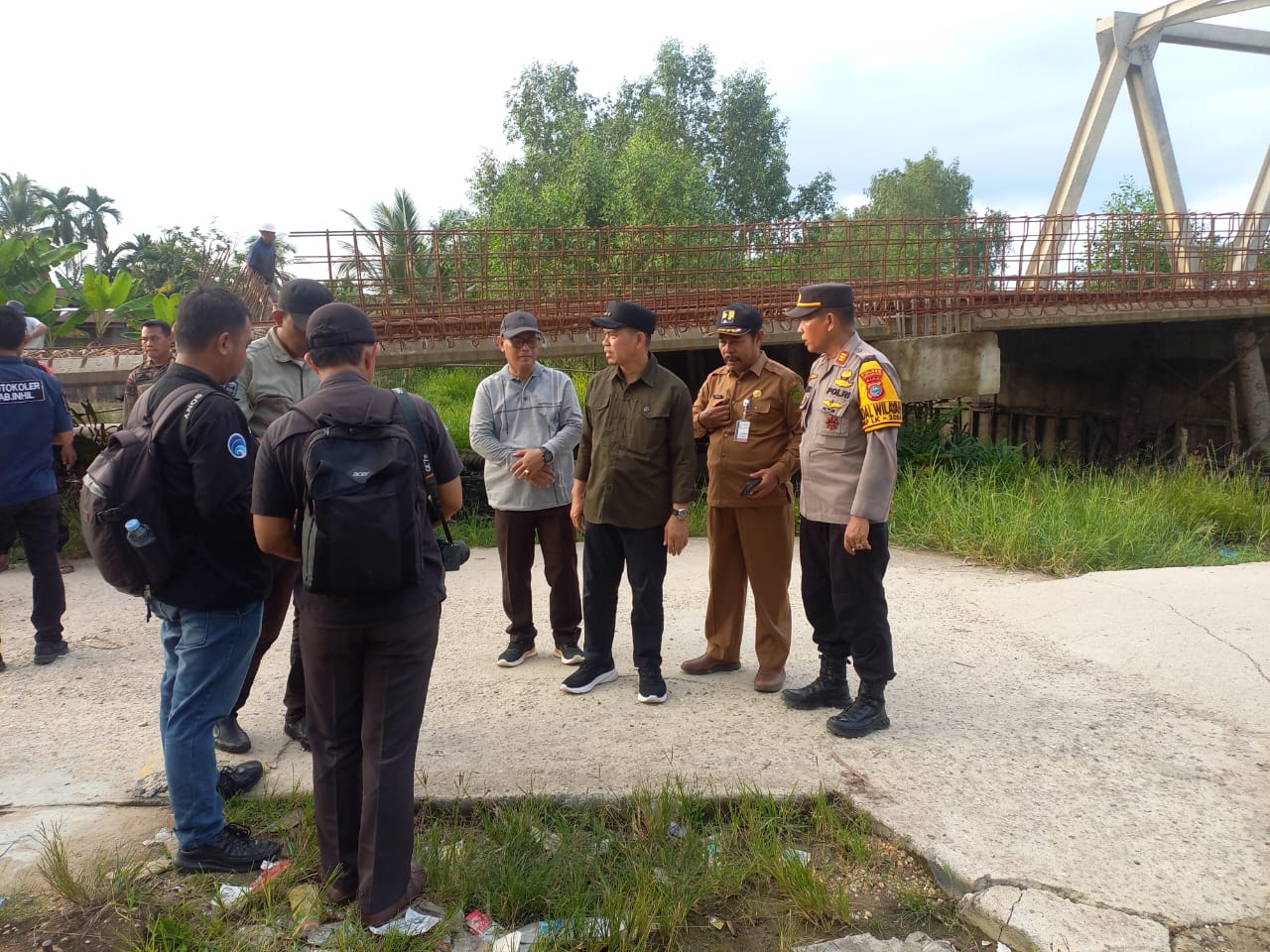 Pendampingan dan Pengamanan Kapolsek Reteh dalam Kunjungan PJ Bupati Indragiri Hilir