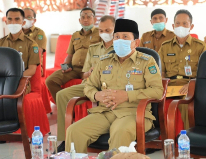 Bupati Rohul H. Sukiman Ikuti Rakornas TPID Dengan Kemendagri Secara Virtual