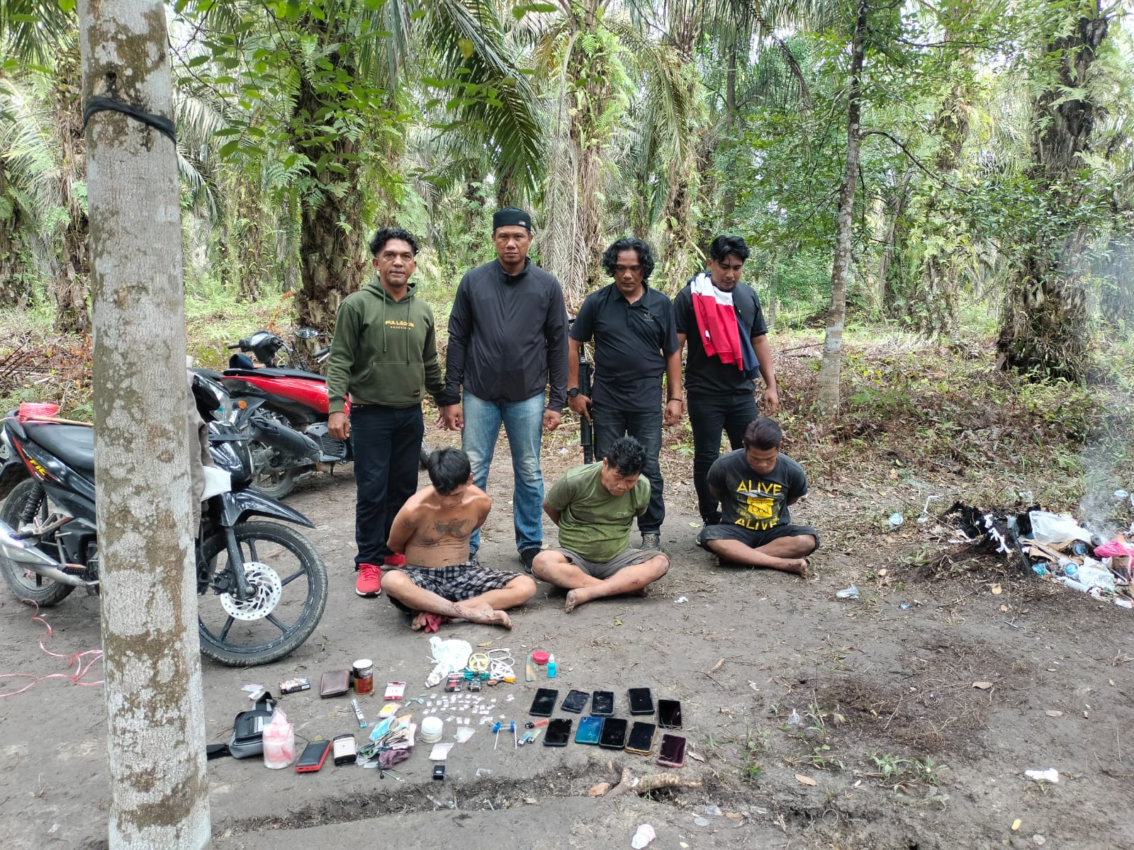 Personel Kodim 0314/Inhil Amankan Pengedar Narkotika Jenis Sabu