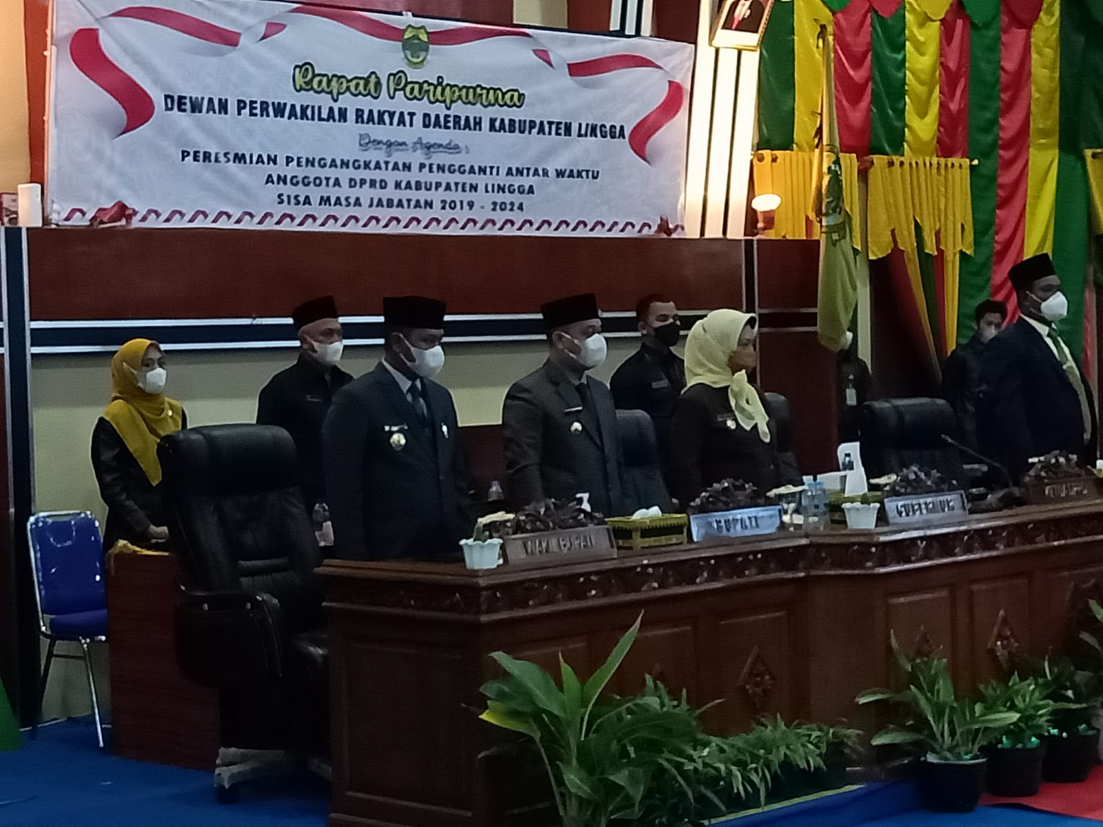 DPRD Kabupaten Lingga Menggelar Sidang Paripurna pengangkatan pengganti antar waktu anggota DPRD Sis