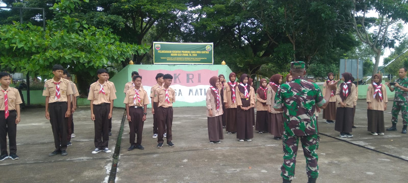 Kodim 0321 Rohil Laksanakan Pembinaan Pramuka Saka Wira Kartika 